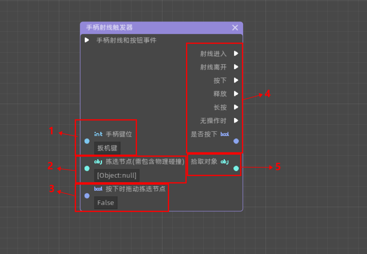 手柄触发器属性介绍